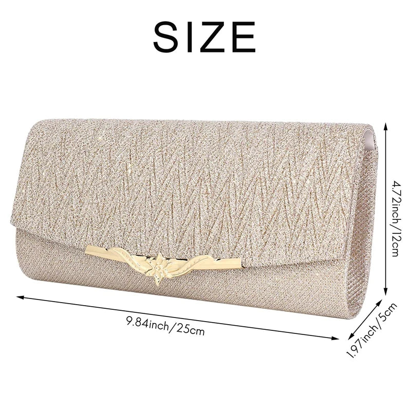 AOAO Women’s Party Clutch – Glitter Wedding Handbag