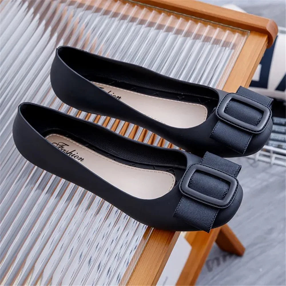 Bow Tie Round Toe Flats – Women’s Casual Comfort Shoes