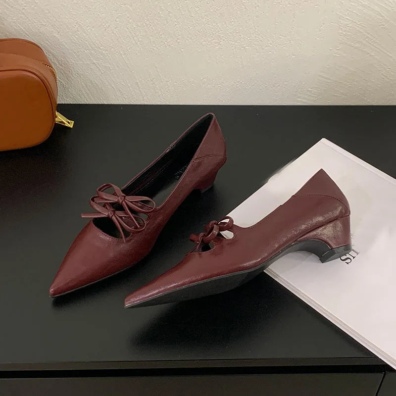 Luxury Butterfly-Knot Pumps – Fashion Slip-On Women’s Shoes