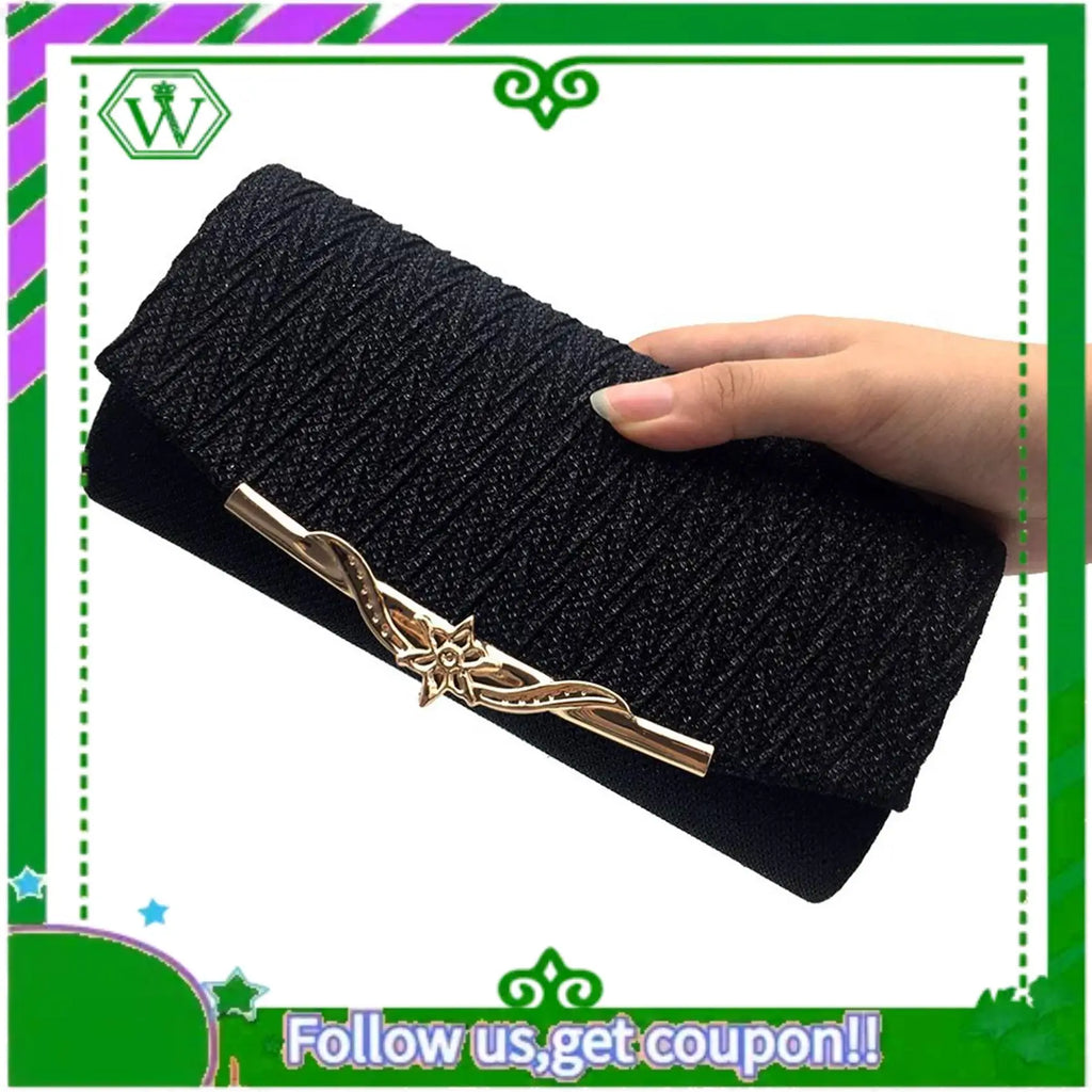 Black Glitter Evening Clutch – Women’s Party & Wedding Bag