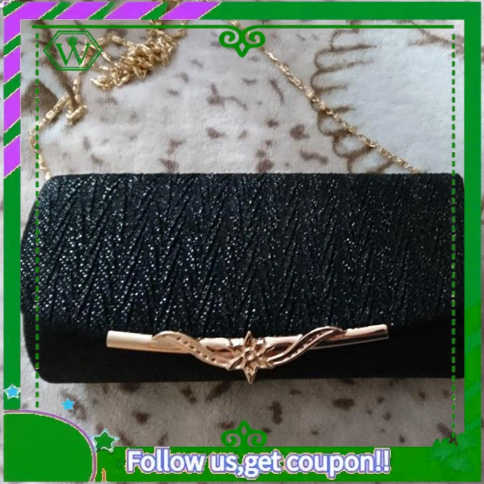 Black Glitter Evening Clutch – Women’s Party & Wedding Bag