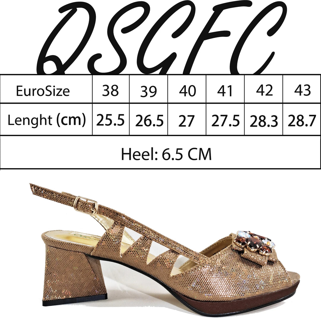 Diamond-Embellished Coral Peep-Toe Heels + Bag (Italian Design)