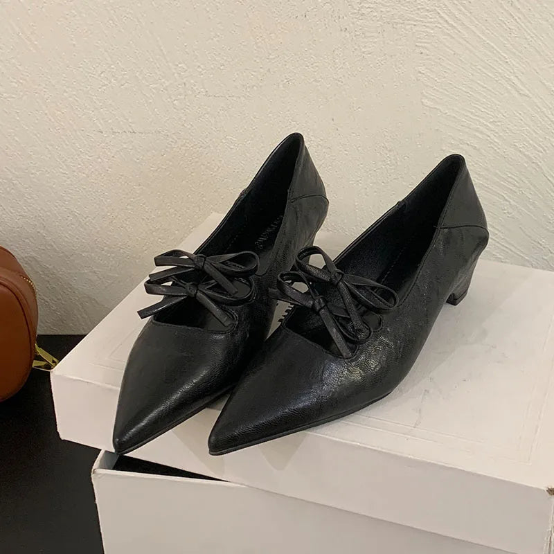 Luxury Butterfly-Knot Pumps – Fashion Slip-On Women’s Shoes