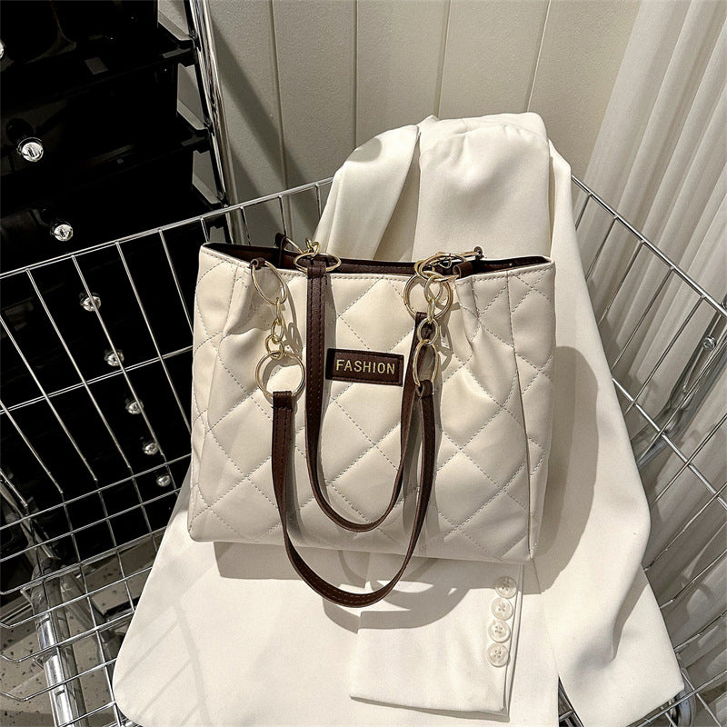 Trendy Fashion Portable Shopping Bag 2023 New Women's Shoulder Tote Bag Large-capacity Simple Going-out Storage Bag