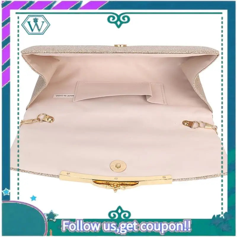 A09P Women’s Glitter Evening Clutch – Wedding & Party Bag