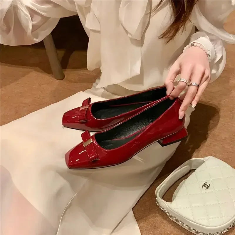 Leather Grape Open-Toe Chunky Heels — Metal Buckle Accent (2025)
