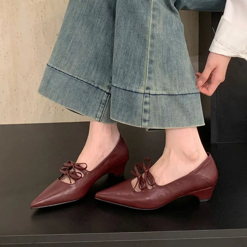 Luxury Butterfly-Knot Pumps – Fashion Slip-On Women’s Shoes
