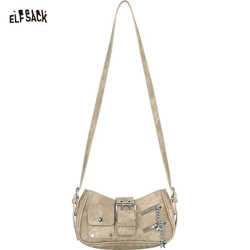 Trendy ELFSACK Summer Bag – Y2K Star Chain Crossbody Handbag