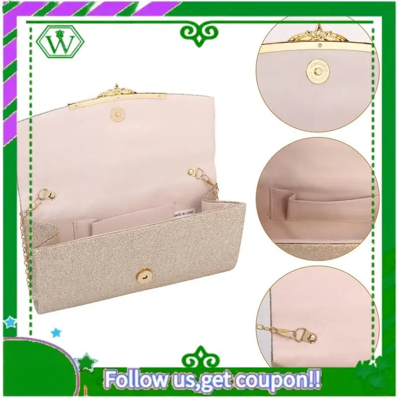 Elegant Glitter Handbag – Chain Shoulder Bag for Women