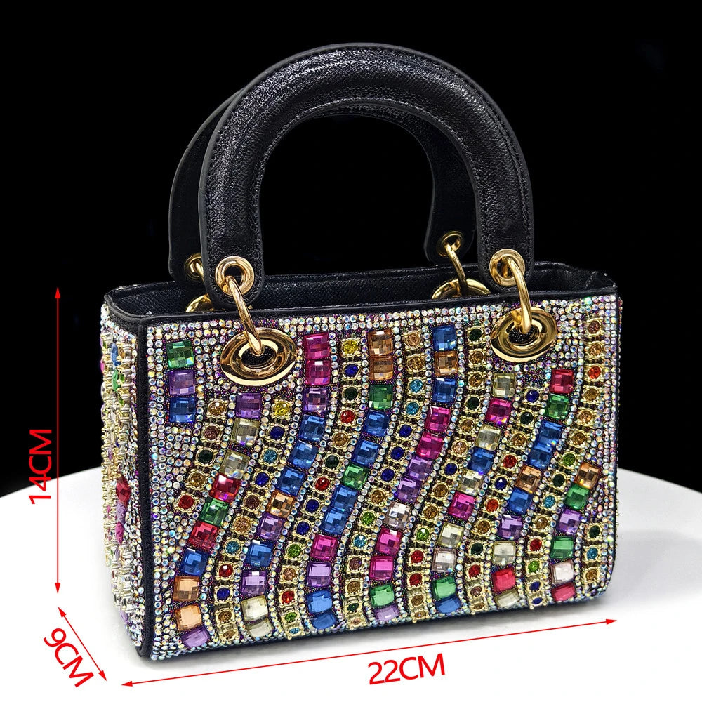 Chic Rhinestone Bag & Heel Set – Elegant Wedding/Party Wear
