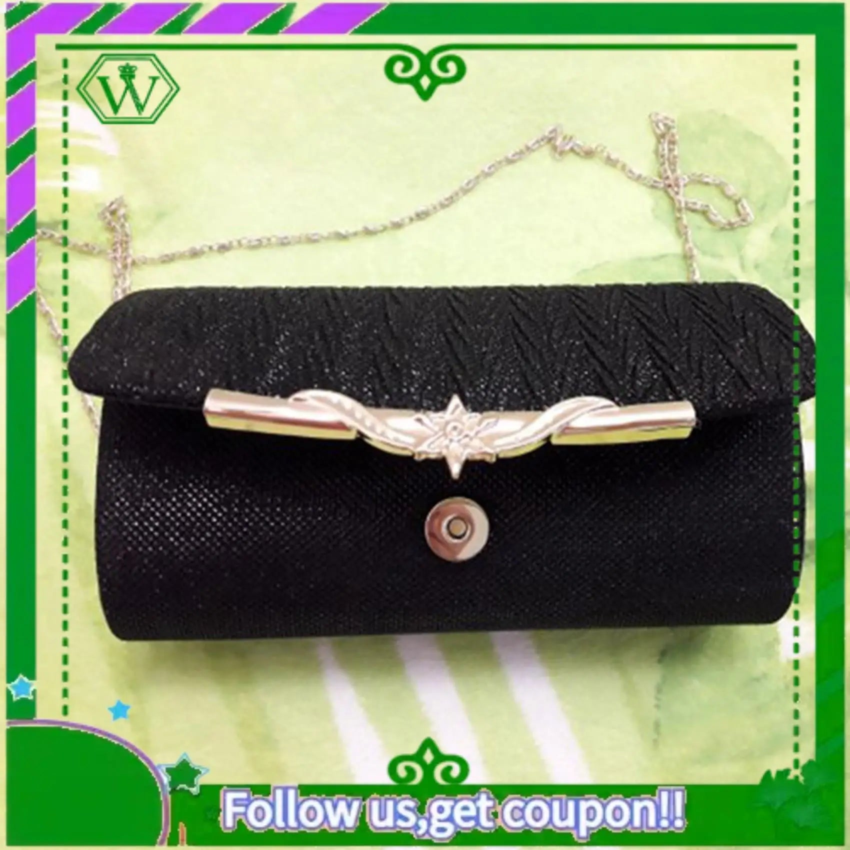 Black Glitter Evening Clutch – Women’s Party & Wedding Bag